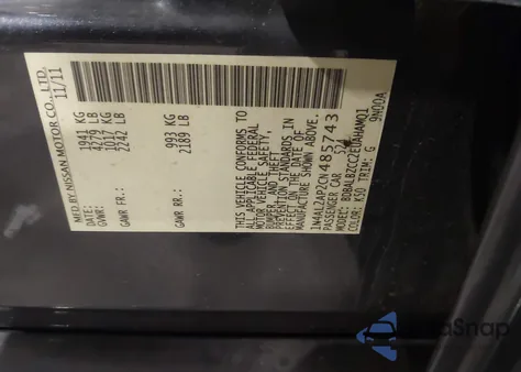 2012 Nissan Altima 2.5 S из США, поврежденный, VIN 1N4AL2AP2CN485743